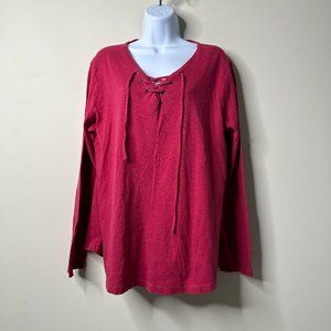Ruff Hewn Red Long Sleeve Top Women's 1X